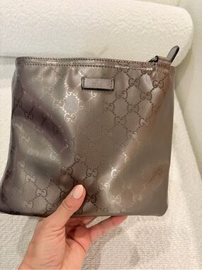 Gucci Metallic lilac/pink GG Monogram crossbody bag